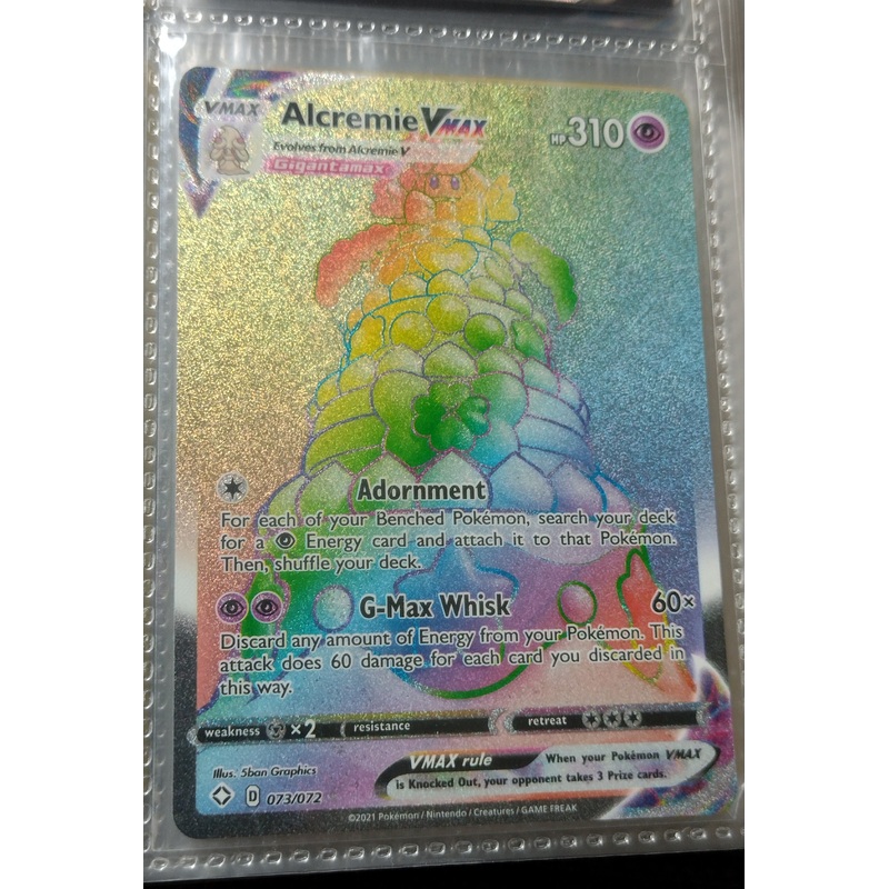Pokemon Sword and Shield Shining Fates – Alcremie Vmax #073/072 Foil Trading Card