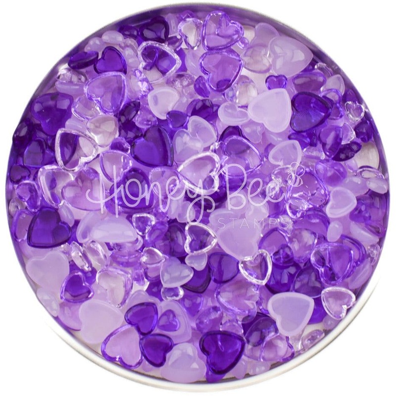 Purple Rain – Acrylic Hearts Mix