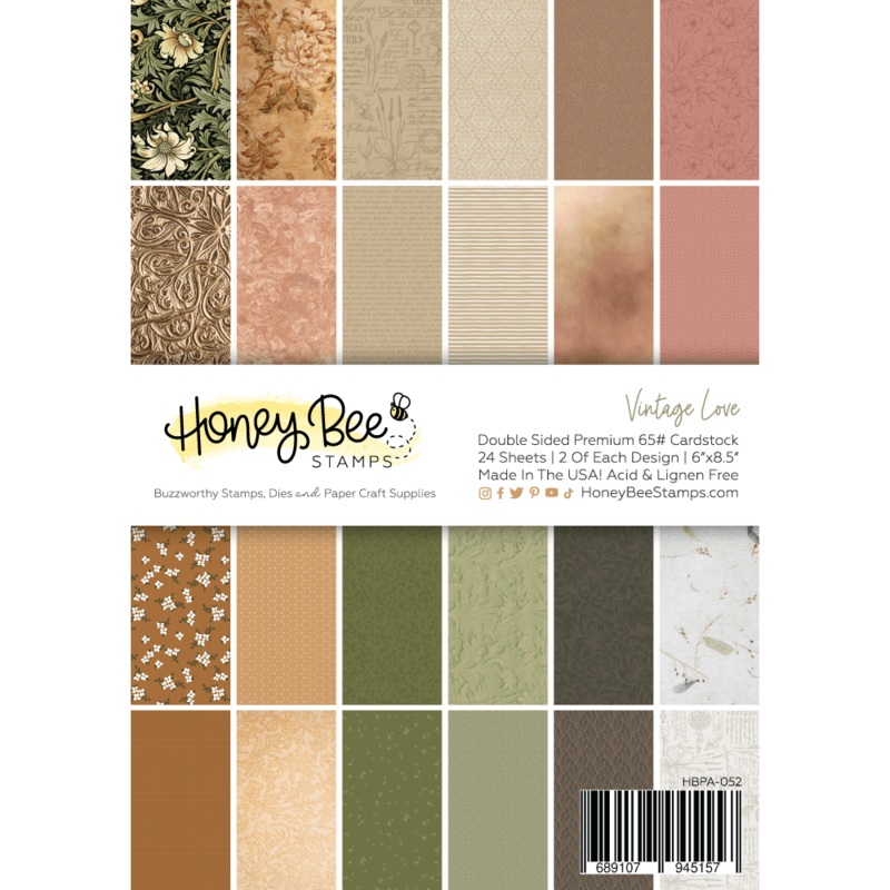 Vintage Love Paper Pad 6×8.5 – 24 Double-Sided Sheets