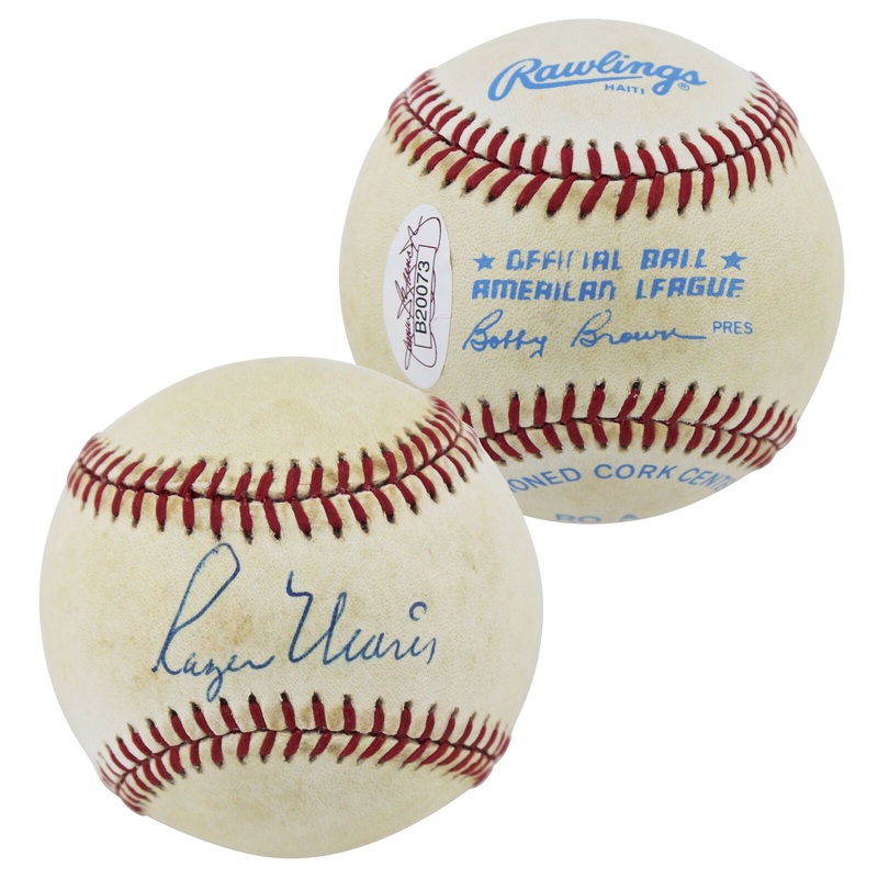 Yankees Roger Maris Authentic Signed Bobby Brown Oal Baseball JSA #B20073
