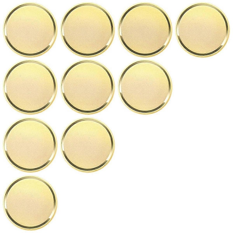 10Pcs Brass Laser Engraving Blanks Blank Challenge Frosted Coin with Acrylic Protection Box – 40mm