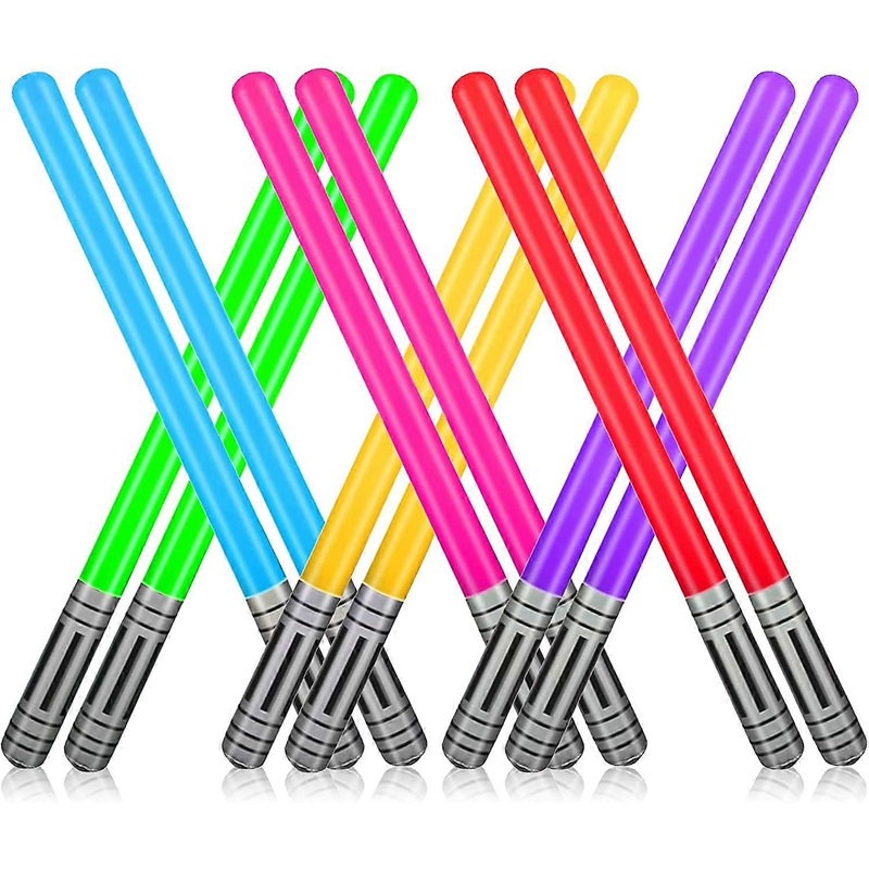 12Pcs Inflatable Light Saber Sword Party Balloons, Light Saber Sword Stick