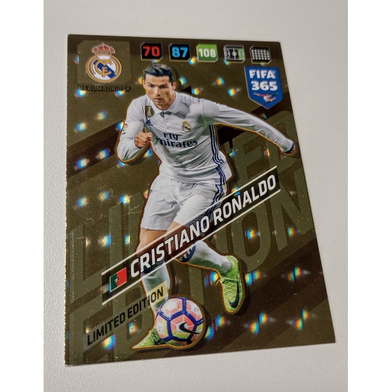 2017-18 Panini Adrenalyn FIFA 365 Cristiano Ronaldo Limited Edition Trading Card