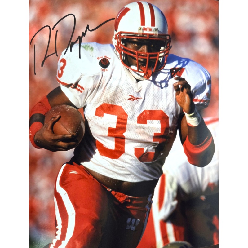 Badgers RON DAYNE Signed 8X10 Photo #8 AUTO – Rose Bowl MVP & 1999 Heisman