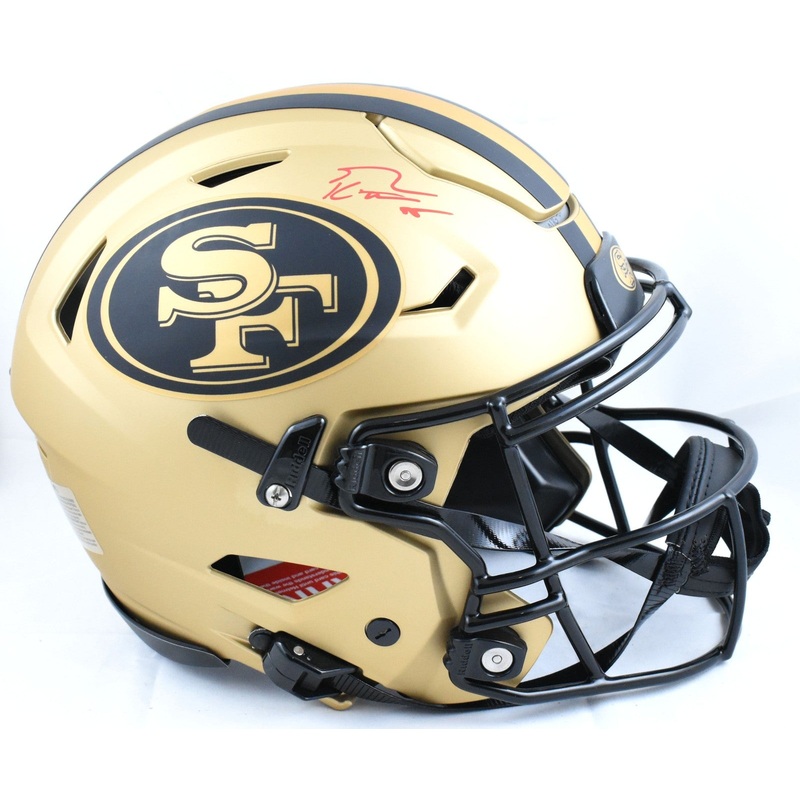 George Kittle Autographed 49ers F/S Rave Speed Flex Helmet Beckett W Hologram