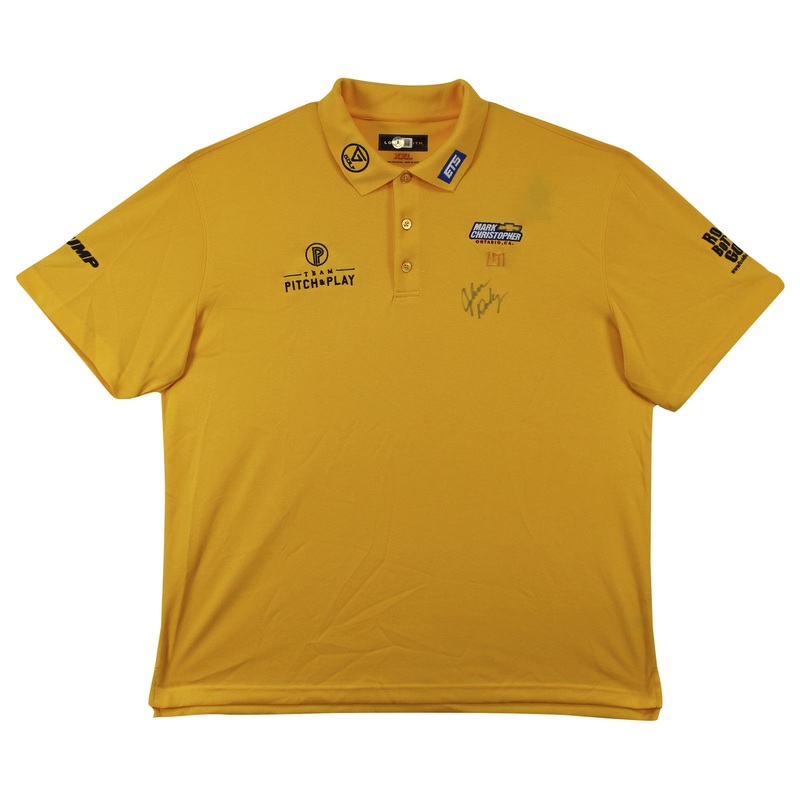 John Daly Authentic Signed Match Worn Yellow Loudmouth Polo Shirt BAS #BK84756
