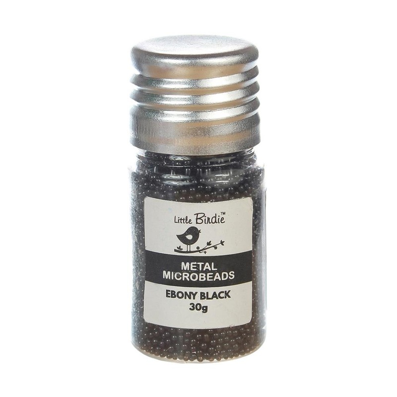 Little Birdie Metal Microbeads 30g Ebony Black