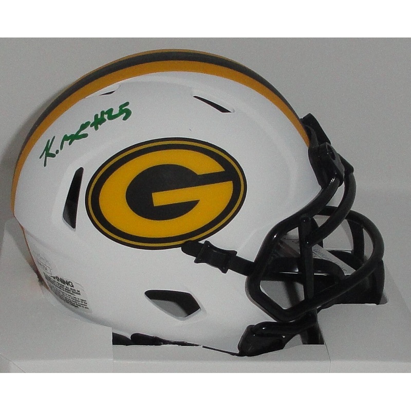 Packers Kick Returner KESEAN NIXON Signed LUNAR Speed Mini Helmet AUTO – JSA