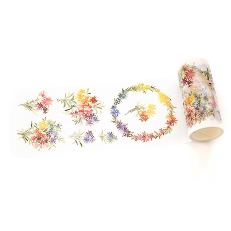Pinkfresh Studio Foiled Washi Tape 4X11yd Rainbow Daisies