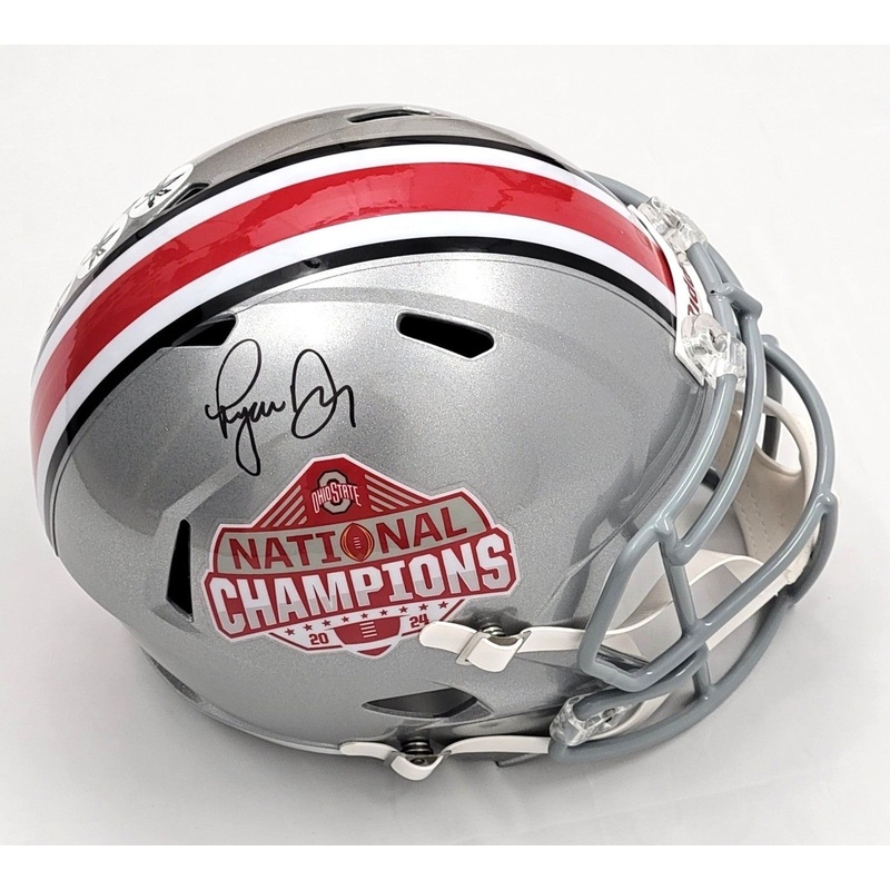 Ryan Day Autographed Ohio State 2024 National Champions Replica Helmet Beckett