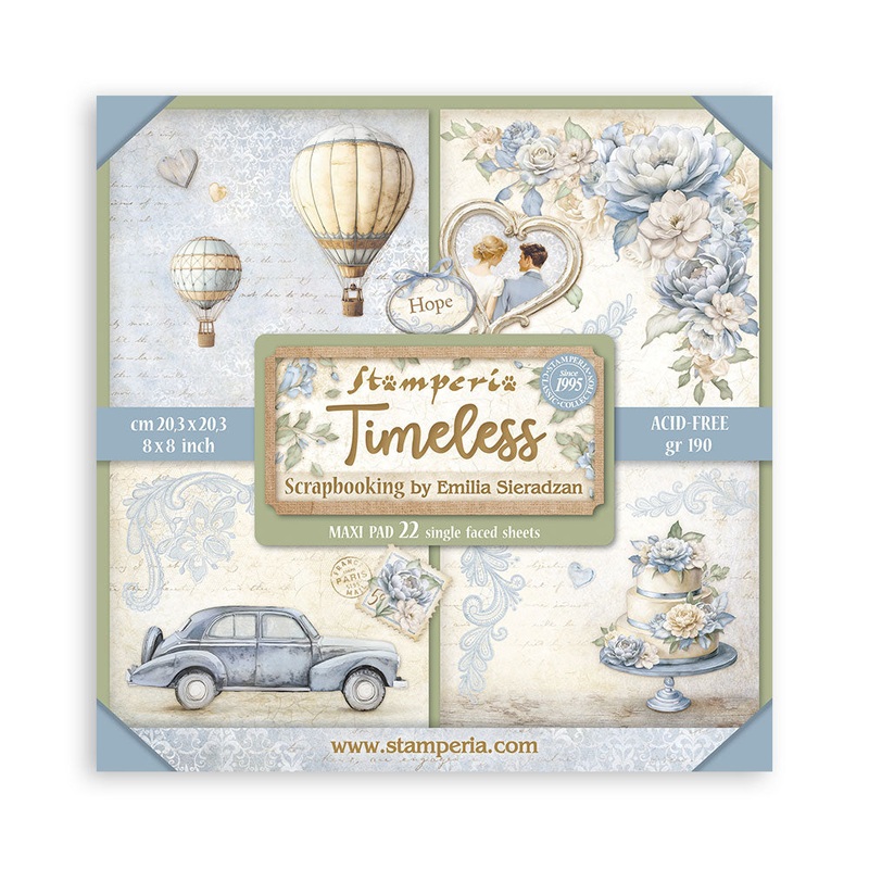 Stamperia Timeless 8×8 Inch Paper Pack Maxi (Single Face)