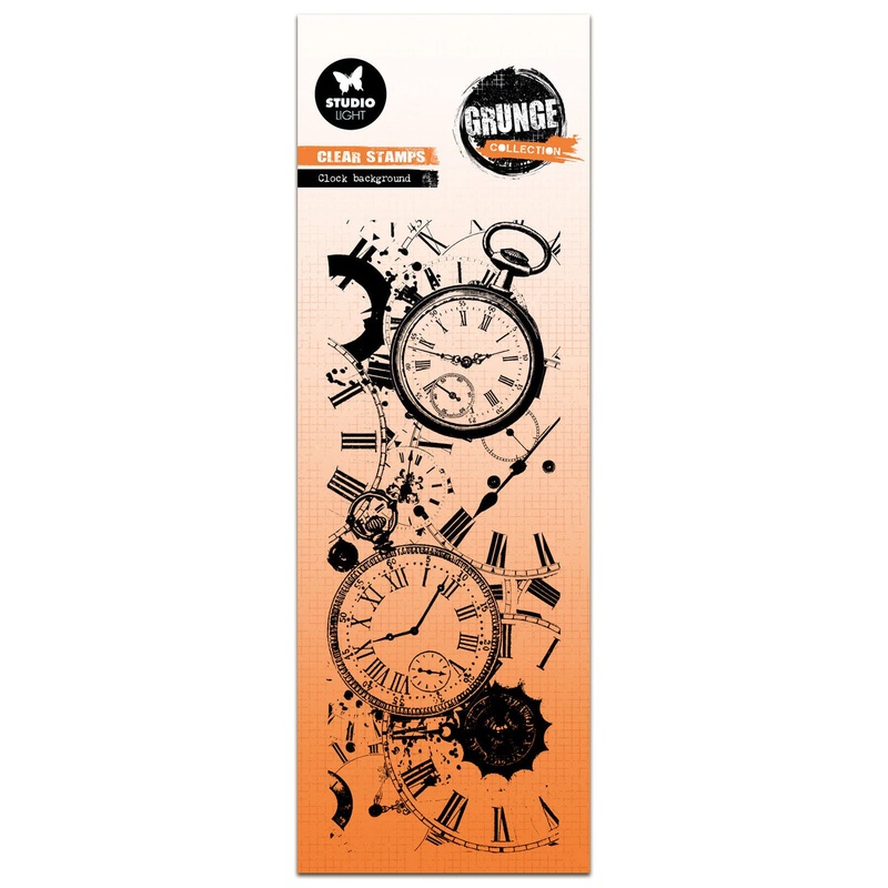 Studio Light Grunge Clear Stamp – Clock Background – Nr.823
