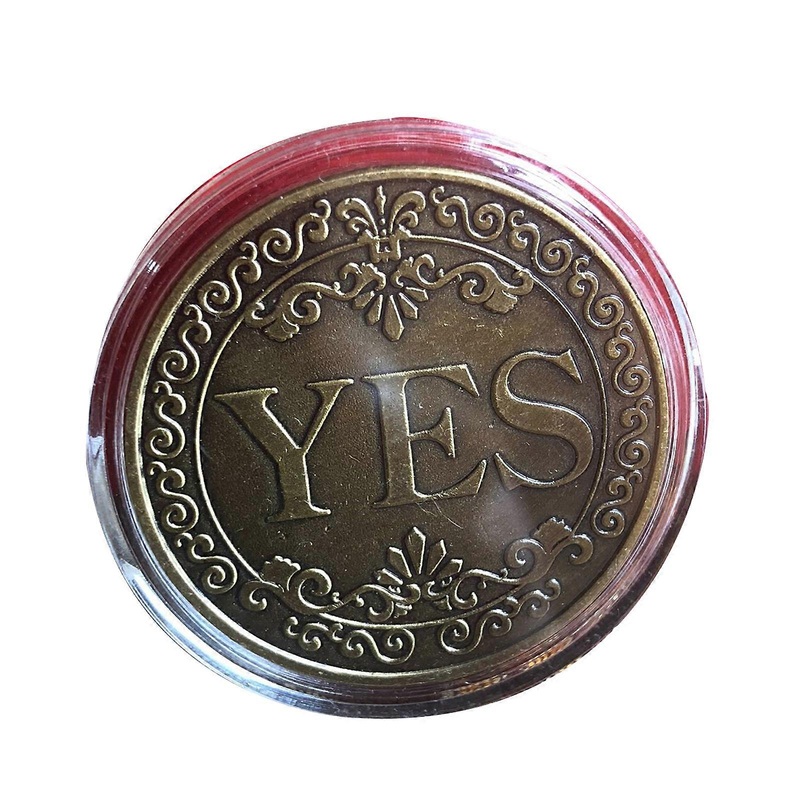 Yes No Letters Coin Lucky Coin Commemorate Coin Metal Gift Crafts Souvenir Coins Challenge Coin Magic Tricks Toys