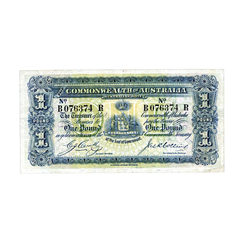 1918 1 R21 Cerutty/Collins Very Fine Banknote