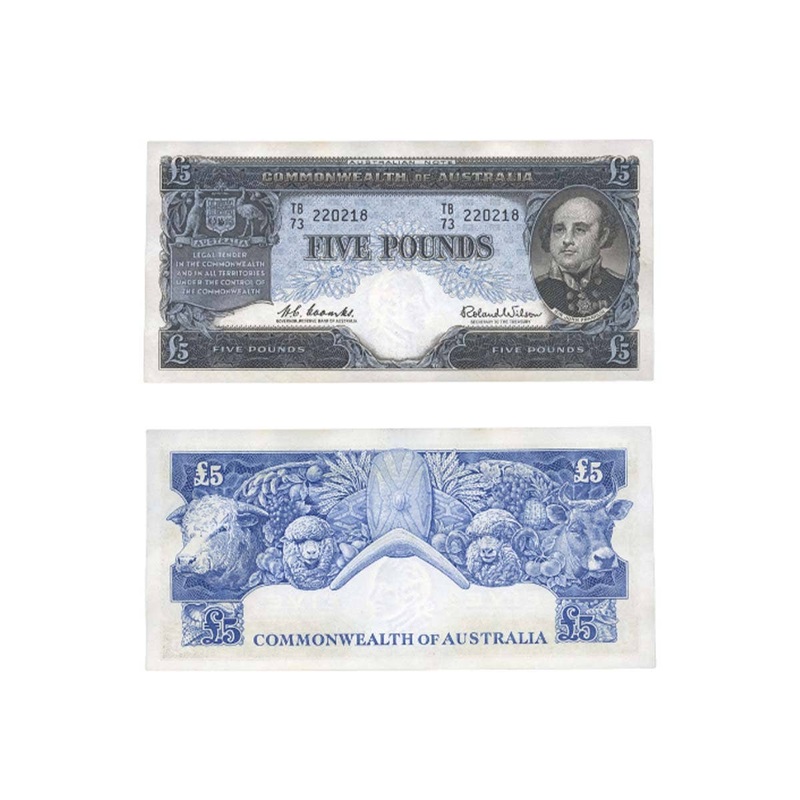 1960 5 R50 Coombs/Wilson Reserve Bank Banknote Uncirculated