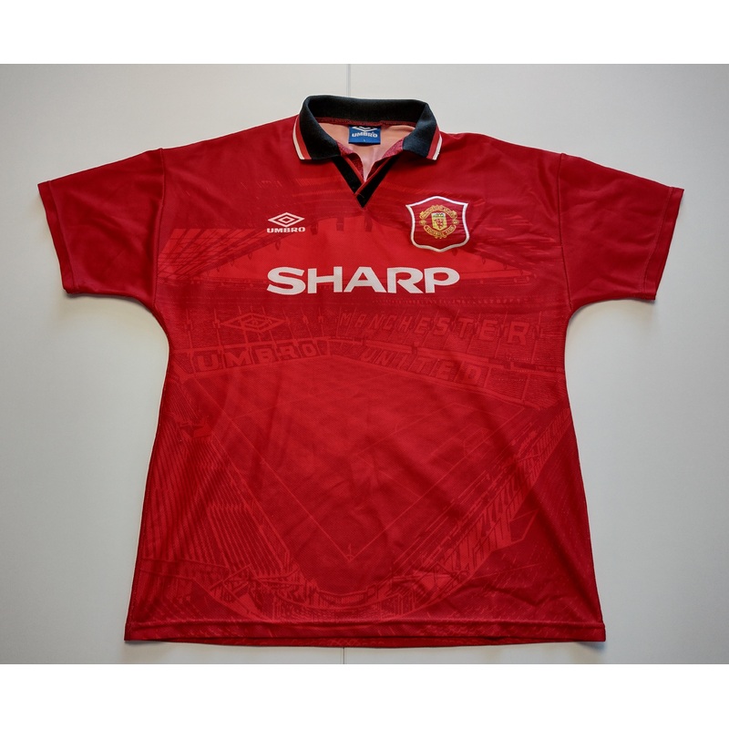 1995-96 Manchester United Vintage Eric Cantona #7 Football Jersey (Large)