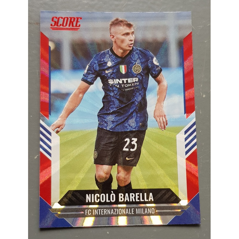 2021-22 Panini Score FIFA Nicol Barella #188 Red Laser Parallel Trading Card