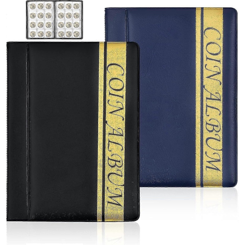 2PCS 120 Pocket Coin Album, Coin Binder, Coin Storage, Book Coin Collection Album