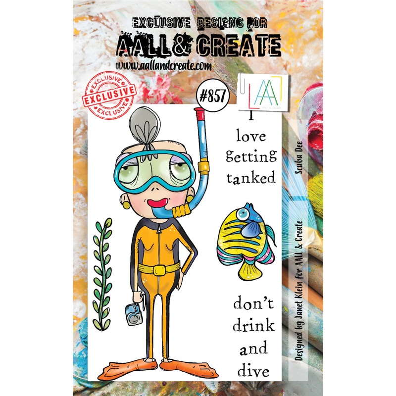 AALL & Create #857 – A7 CLEAR STAMP SET – SCUBA DEE