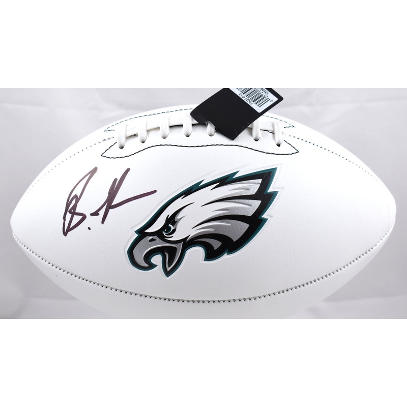 Brandon Graham Autographed Eagles Logo Football – Beckett W Hologram *Black
