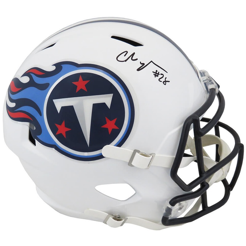 Chris Johnson Signed Titans T/B Riddell Full Size Speed Replica Helmet -(SS COA)