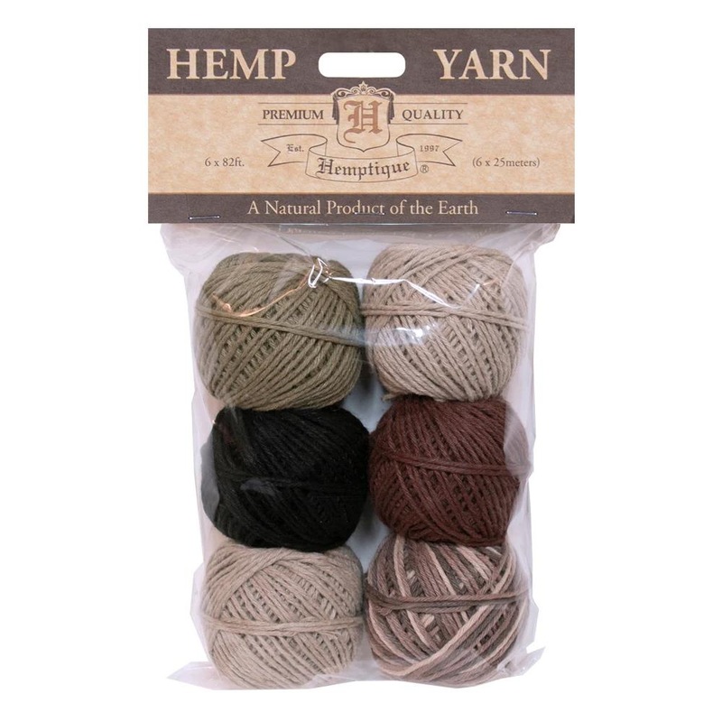 Hemptique Hemp Yarn Bon Bons 25m 6/Pkg Nature