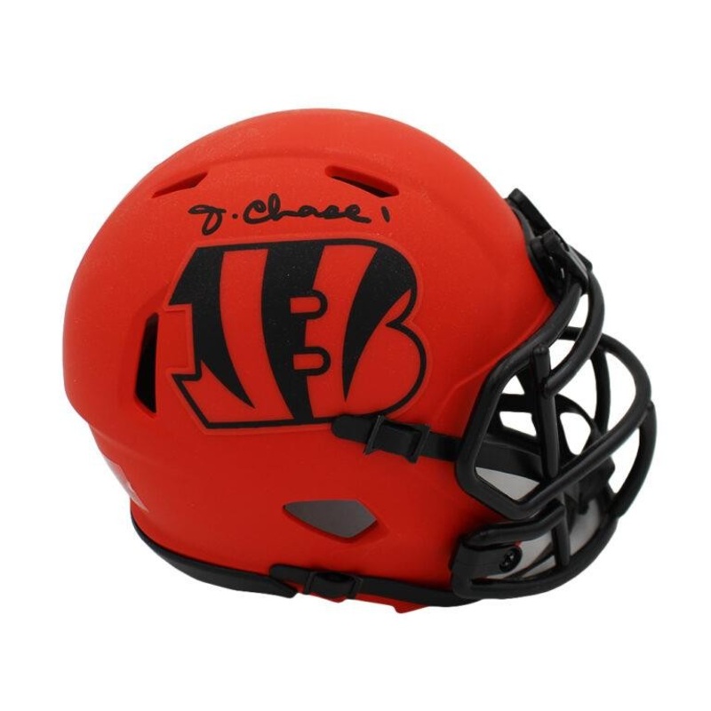 Ja’Marr Chase Autographed Bengals Rave Mini Helmet – BAS