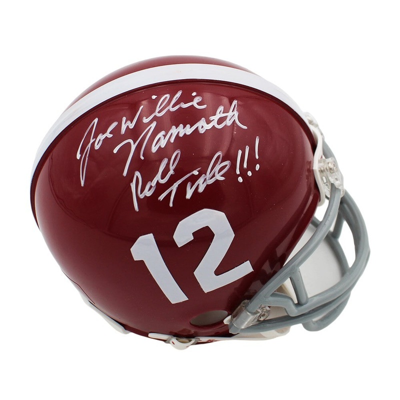 Joe Willie Namath Signed Alabama Crimson Tide VSR4 NCAA Mini Helmet – Roll Tide