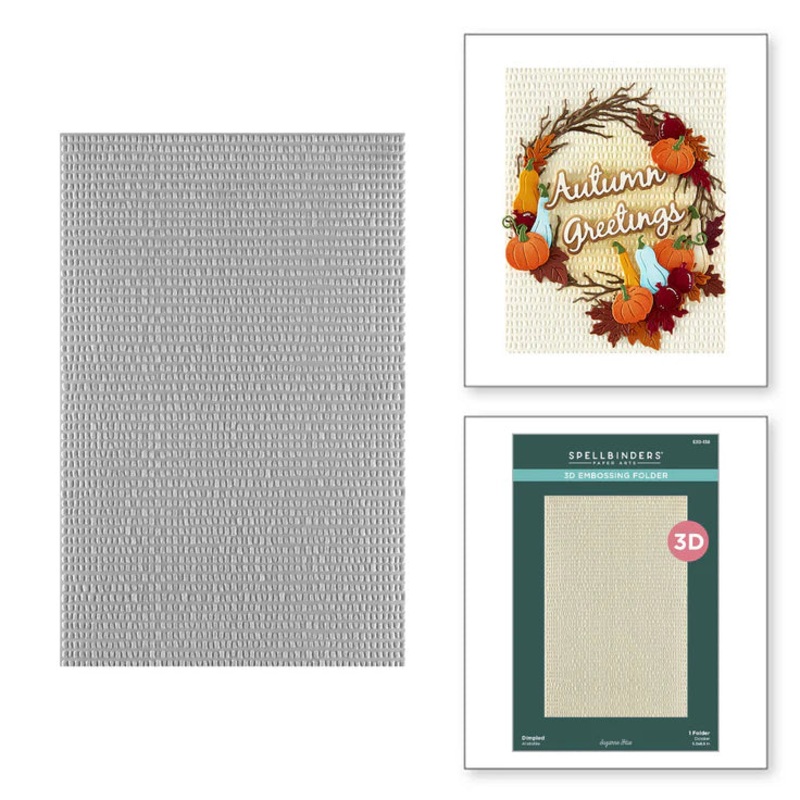 Spellbinders – Dimpled 3D Embossing Folder from the Texture & Foliage Collection by Suzanne Hue