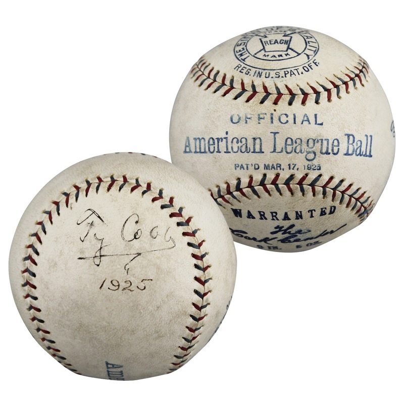 Tigers Ty Cobb Signed 1925 B. Bancroft Johnson Reach OAL Baseball JSA #YY52491
