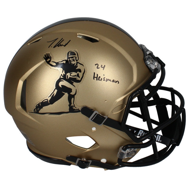 Travis Hunter Autographed 24 Heisman Gold Logo Authentic Speed Helmet Fanatics