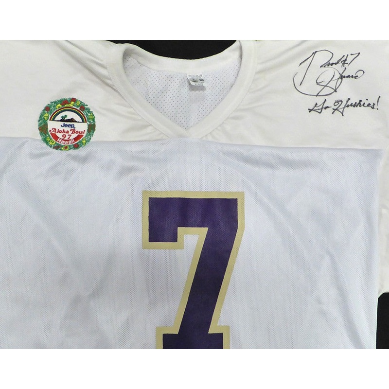 Washington Brock Huard Autographed Jersey Go Huskies! 1997 Aloha Bowl Beckett