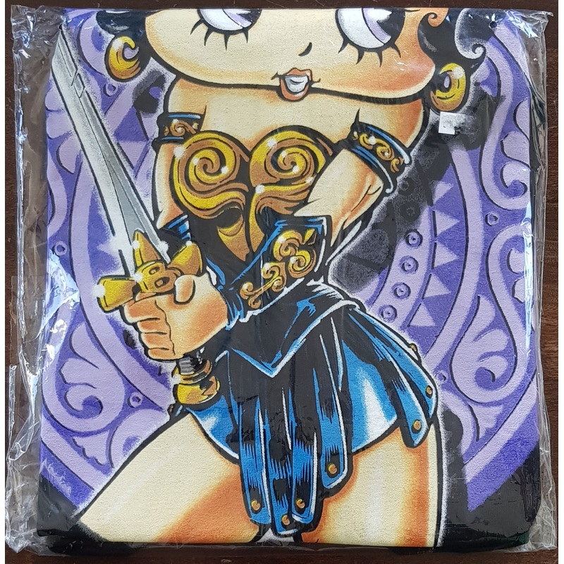 1998 Betty Boop Warrior Princess T-shirt L Black (Vtg)