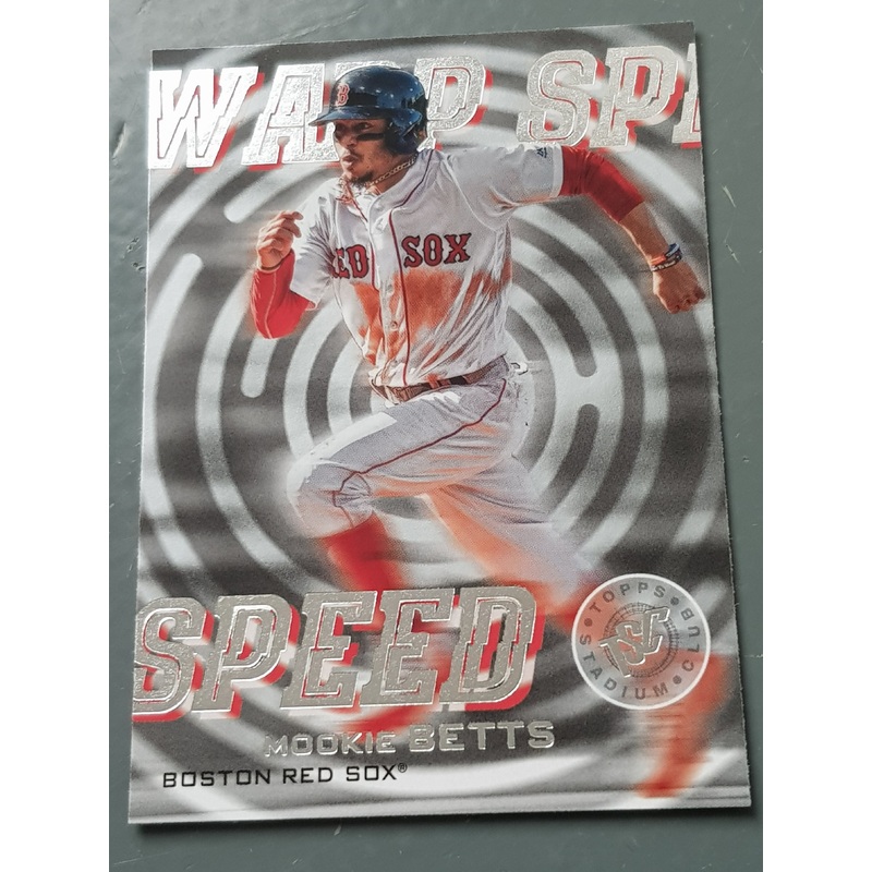 2019 Topps Stadium Club Baseball Warp Speed Mookie Betts #WS-12 Trading Card