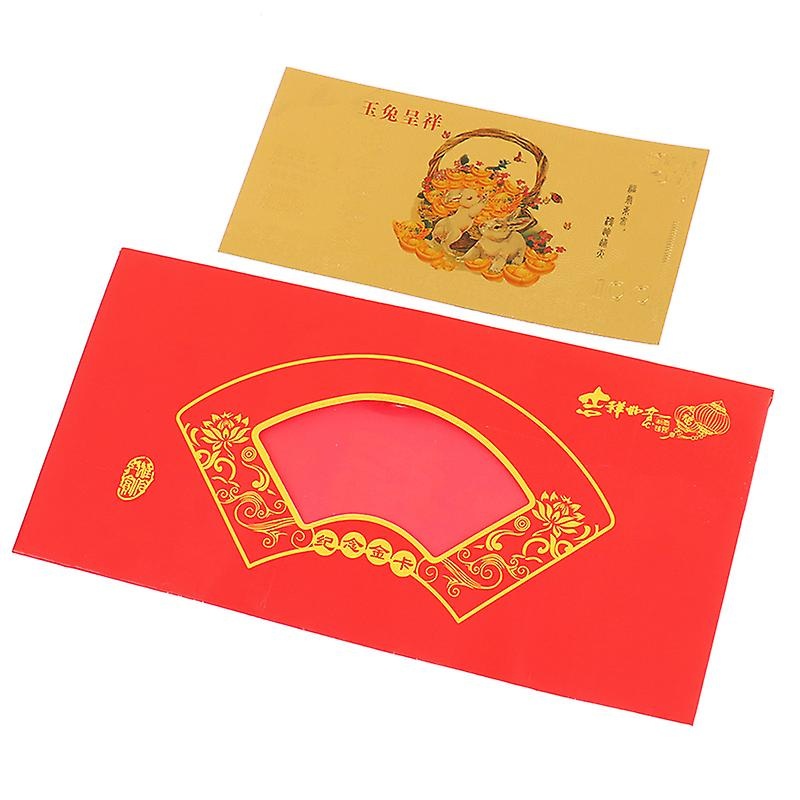 2023 New Year Of The Rabbit Commemorative Coins Chinese Zodiac Painted Gold Gift