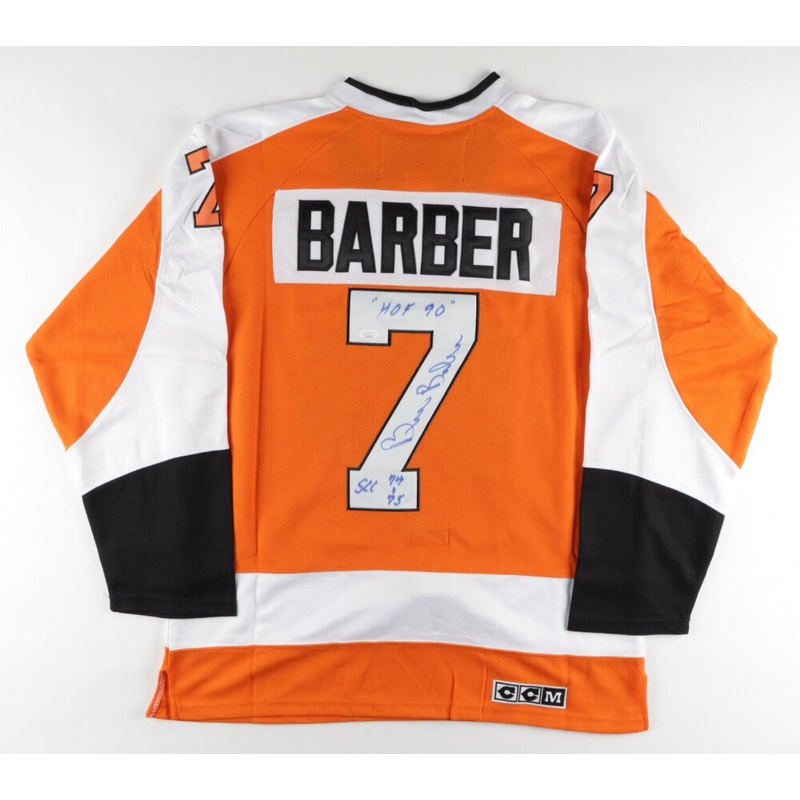 Bill Barber Signed Philadelphia Flyers CCM Style Jersey 2xInscribed (JSA COA)