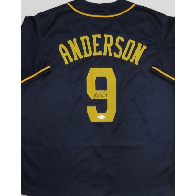 Brewers BRIAN ANDERSON Signed Custom Replica Milwaukee Blue Jersey AUTO – JSA