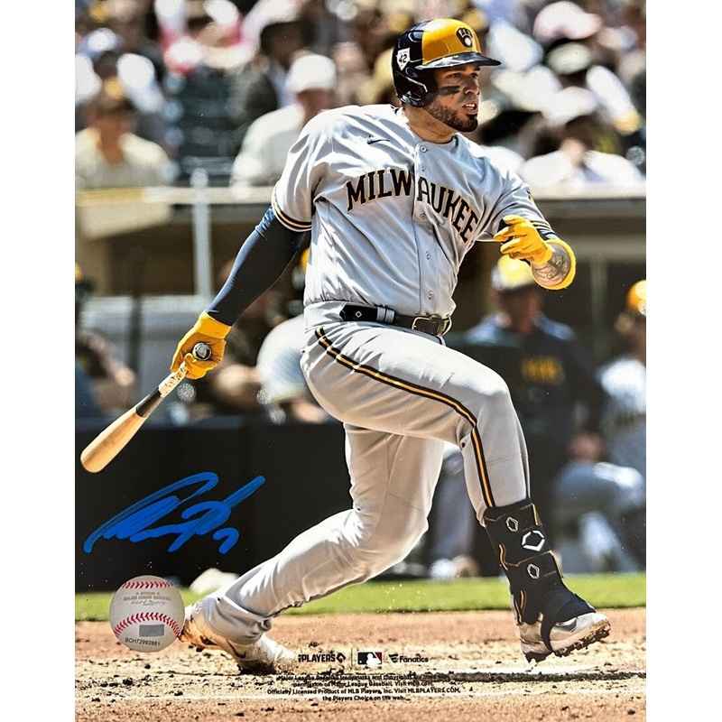 Brewers Catcher VICTOR CARATINI Signed 8×10 Photo #4 AUTO