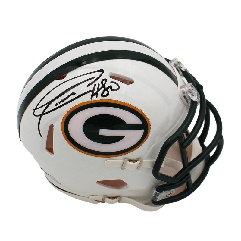 Donald Driver Signed Green Bay Packers Speed Custom Pearl NFL Mini Helmet