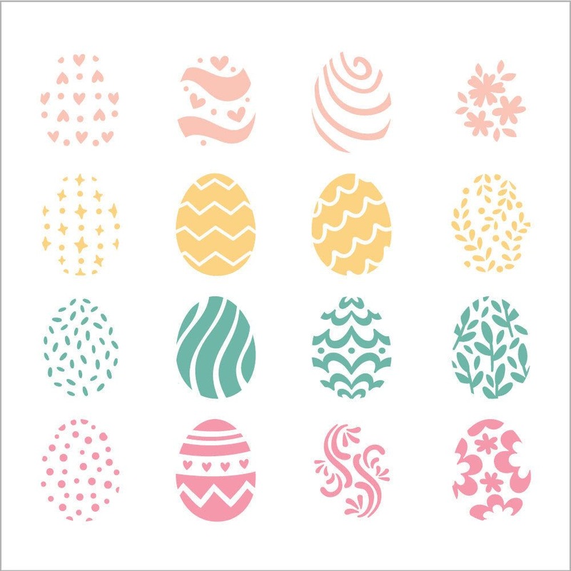 Easter Eggs – 6×6 Coordinating Stencil – Retiring
