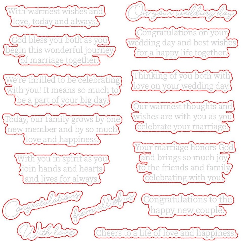 Inside: Wedding Sentiments – Honey Cuts