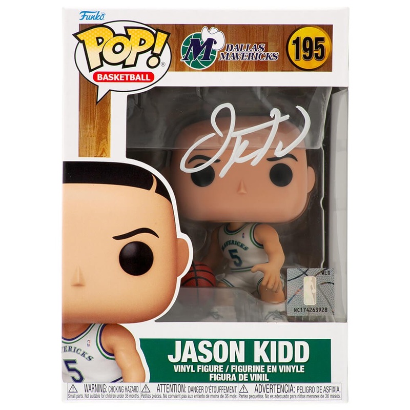 Jason Kidd Signed Dallas Mavericks NBA Funko Pop Doll #195 – (SCHWARTZ COA)