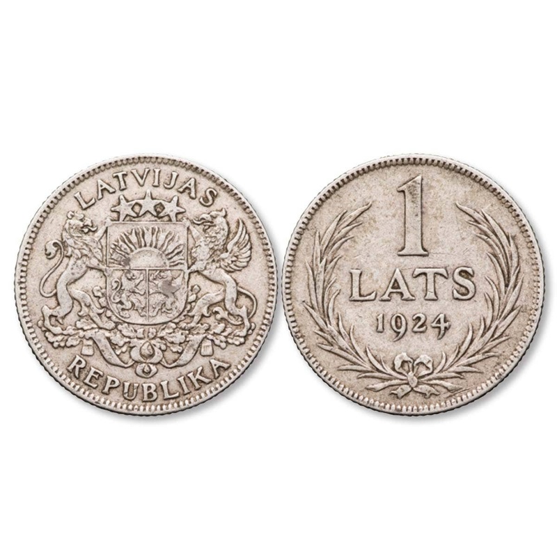 Latvia 1924 1 Lats Very Fine-Extremely Fine