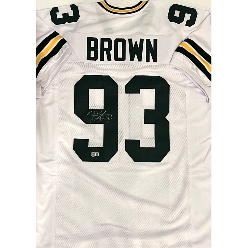Packers SB XXXI Champ GILBERT BROWN Signed Custom Replica White Jersey AUTO BAS