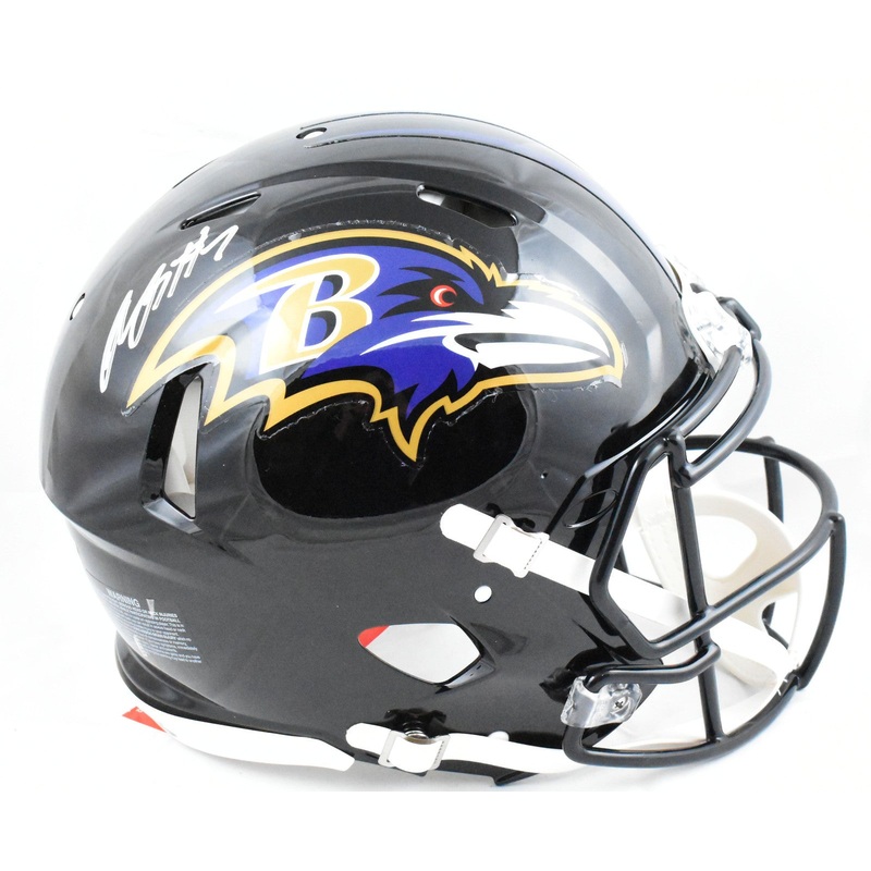 Rashod Bateman Autographed Ravens F/S Speed Authentic Helmet- Beckett W Hologram