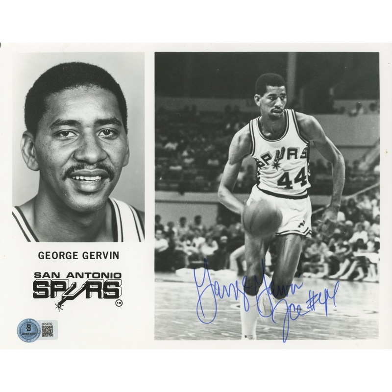 Spurs George Gervin Ice #44 Authentic Signed 8×10 Photo BAS #BR54792
