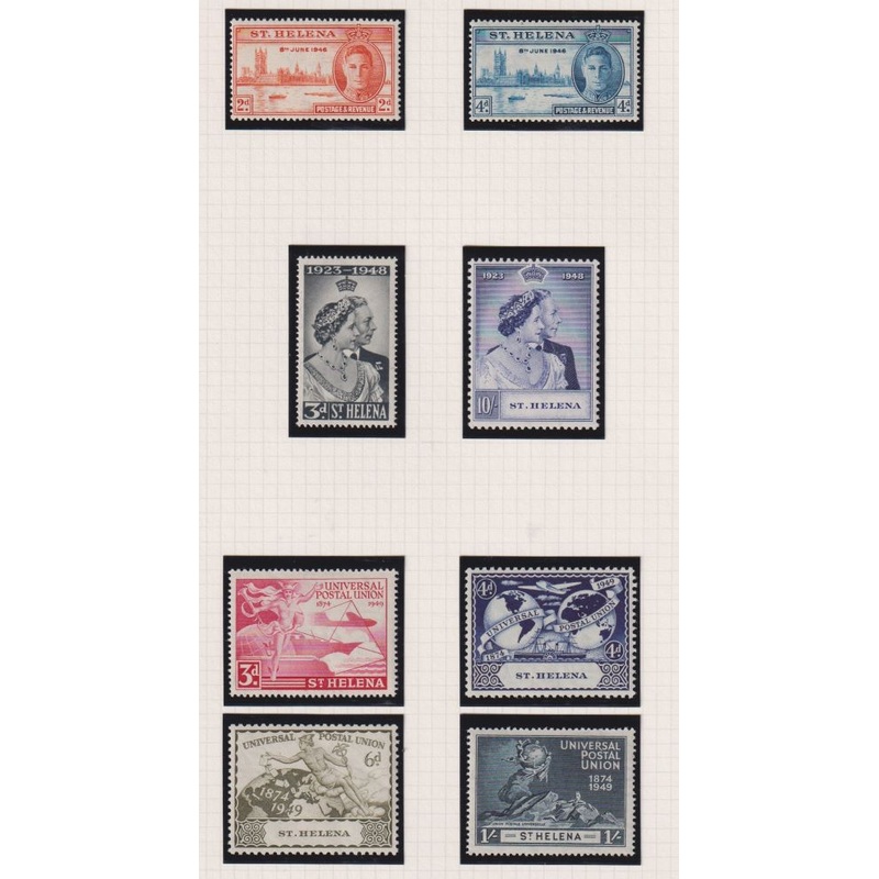 ST HELENA 1946-49 RSW & COMMEM SETS SUPERB UNMOUNTED MINT