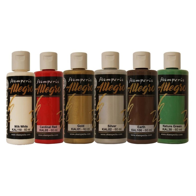 Stamperia Allegro Paint Set 6/Pkg Christmas