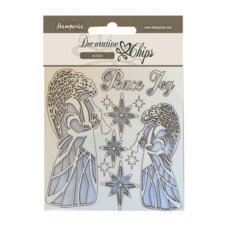 Stamperia Decorative Chips 5.5X5.5 Angels