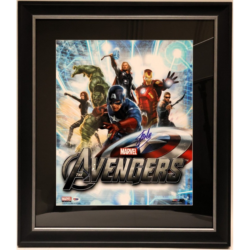 Stan Lee Signed Avengers Framed Photo 27.5×24